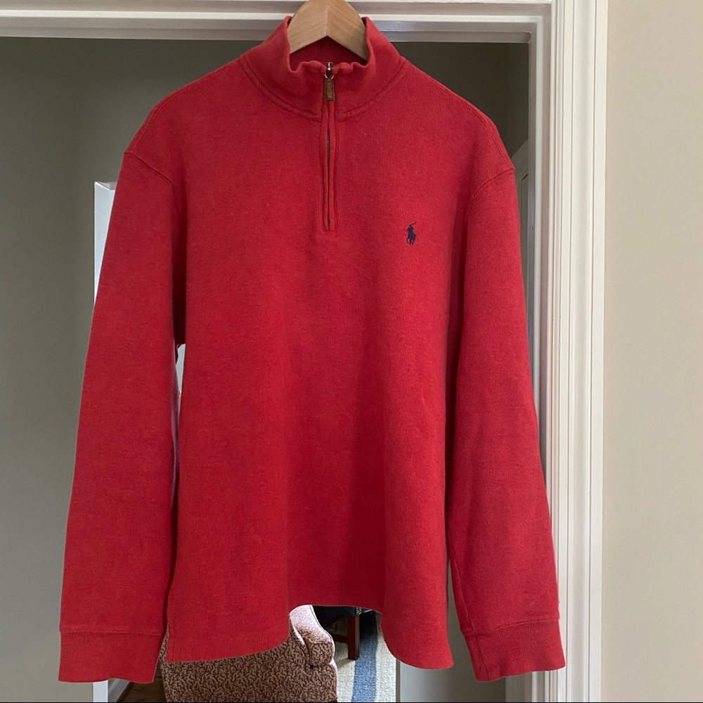 Polo Ralph Lauren Cotton Quarter Zip Sweater Large